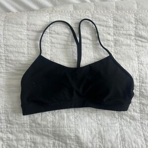 Black Lululemon Flow Y Bra